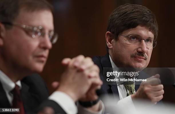 Douglas Throckmorton , deputy director of regulatory programs at the Food and Drug Administration testifies before the Senate Homeland Security and...