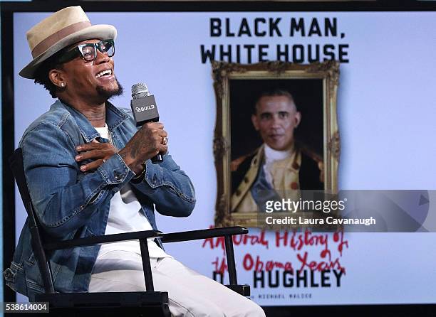 Hughley attends AOL Build Speaker Series to discuss "Black Man, White House: An Oral History of the Obama Years" at AOL Studios In New York on June...