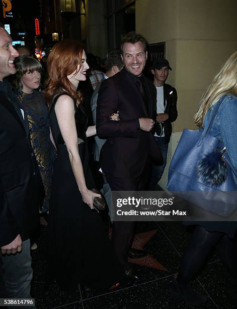 Actress Chloe Dykstra and actor Robert Kazinsky are seen on June 6, 2016 in Los Angeles, California.