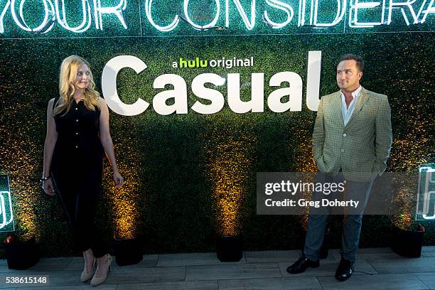 Hilary Barraford and Brian Rodda attend the Premiere Of Hulu's "Casual" Season 2 After Party on June 6, 2016 in Hollywood, California.