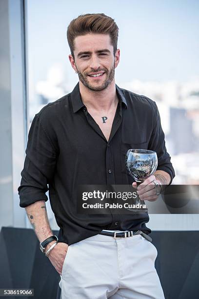 Pelayo Diaz presents Bulldog glasses designed by him at ME Hotel Terrace on June 7, 2016 in Madrid, Spain.