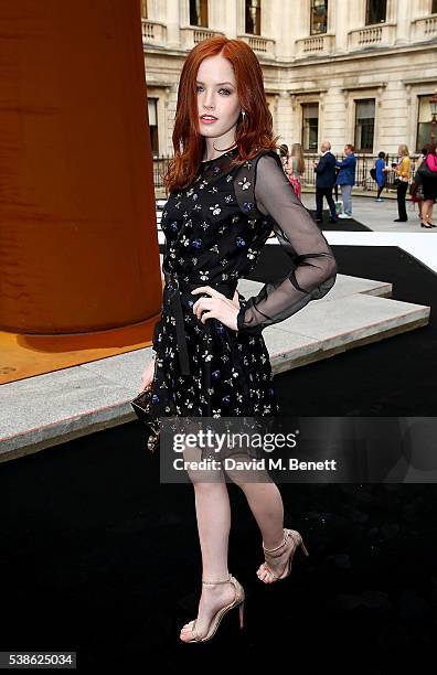 Ellie Bamber attends a VIP preview of the Royal Academy of Arts Summer Exhibition 2016 on June 7, 2016 in London, England.