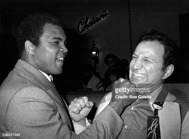Muhammad Ali and Ron Galella sighted on March 29, 1981 at Chasen's Restaurant in Beverly Hills, California.