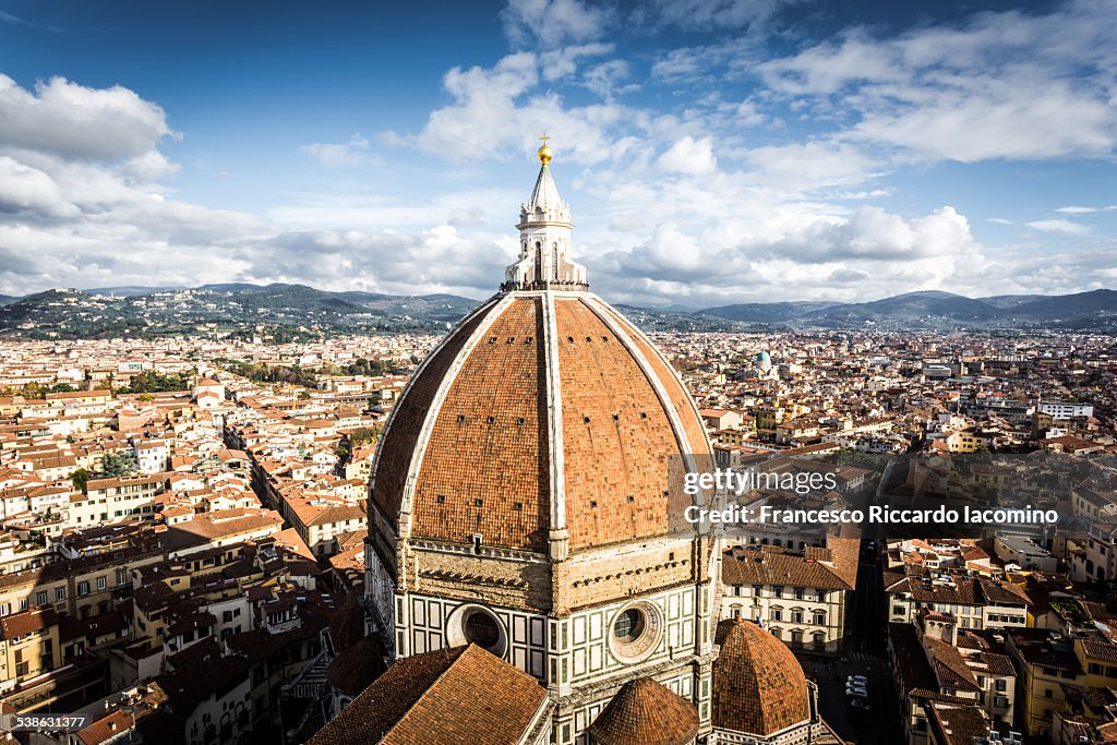 Florence, cityscape. Aerial view