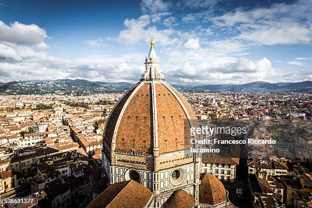 florence, cityscape. aerial view - filippo brunelleschi stock pictures, royalty-free photos & images