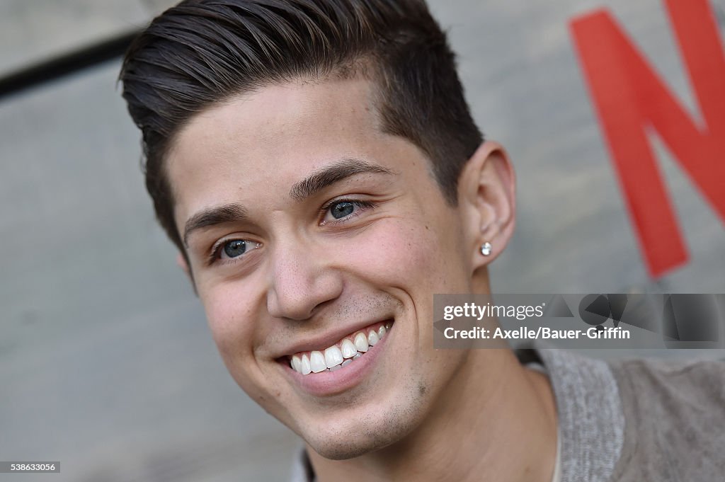 Brandon Rae Actor Actor Brandon Larracuente arrives at the premiere of Netflix's... News ...