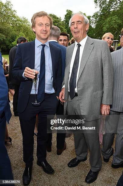 Sebastein Shakespeare and Tom Bower attend The Bell Pottinger Summer Party at Lancaster House on June 7, 2016 in London, England.