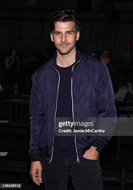 Johannes Huebl attends Public School's Women's And Men's Spring 2017 Collection Runway Show at Cedar Lake on June 7, 2016 in New York City.