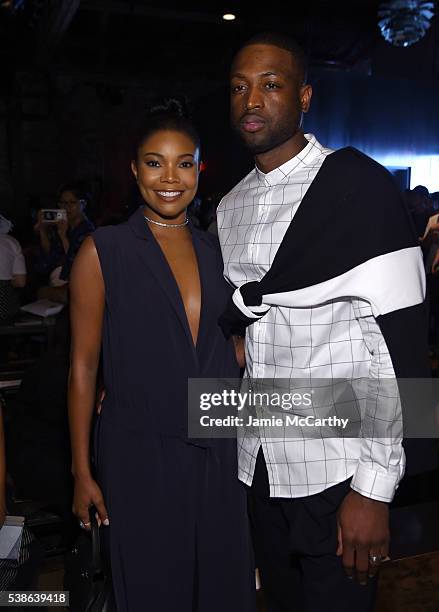 Gabrielle Union and Dwyane Wade attend Public School's Women's And Men's Spring 2017 Collection Runway Show at Cedar Lake on June 7, 2016 in New York...