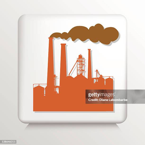 square architecture real estate icon factory - smog icon stock illustrations