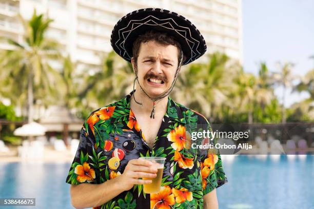 tourist with a hangover - hangover stock pictures, royalty-free photos & images