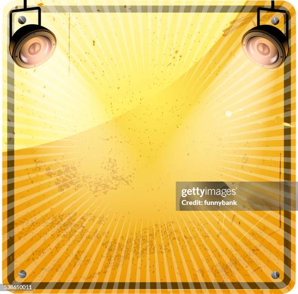 stockillustraties, clipart, cartoons en iconen met grunge stage light - staging light