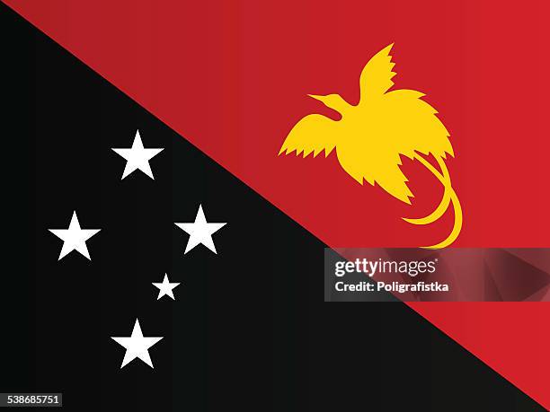 bildbanksillustrationer, clip art samt tecknat material och ikoner med flag of papua new guinea - papua new guinea