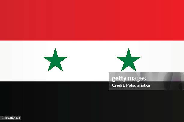 flag of syria - eurasia stock illustrations