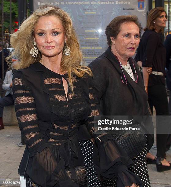 Beba Longoria attends the Marquesa de San Eduardo funeral at La Concepcion de nuestra Senora church on June 7, 2016 in Madrid, Spain.