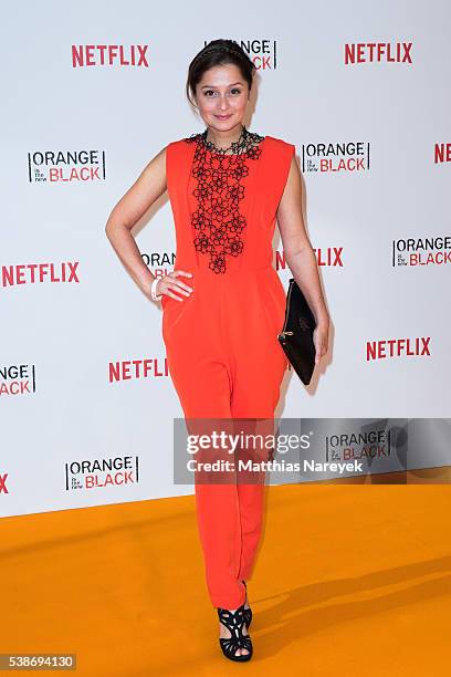 Sarah Alles during the 'Orange is the New Black' Europe Premiere at Kino in der Kulturbrauerei on June 7, 2016 in Berlin, Germany.