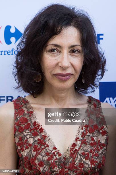 Writer Yasmina Reza attends 'Prix del Dialogo' award 2016 at 'Casa Monico' on June 7, 2016 in Madrid, Spain.