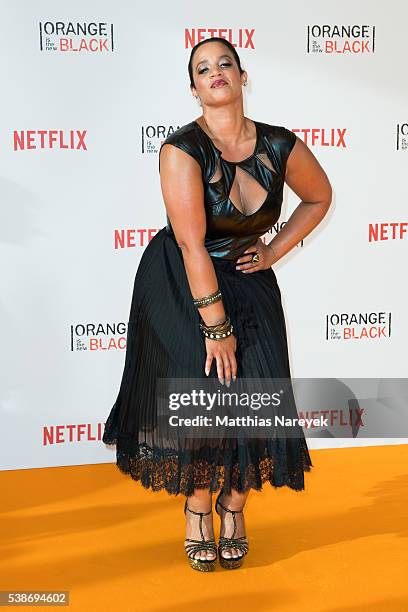 Dascha Polanco during the 'Orange is the New Black' Europe Premiere at Kino in der Kulturbrauerei on June 7, 2016 in Berlin, Germany.