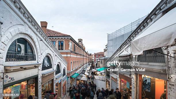 the view from rialto bridge, venice - rialto bridge stock pictures, royalty-free photos & images