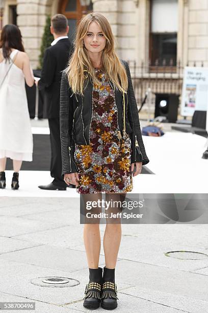 Cressida Bonas arrives for the VIP preview of the Royal Academy of Arts Summer Exhibition 2016 at Royal Academy of Arts on June 7, 2016 in London,...