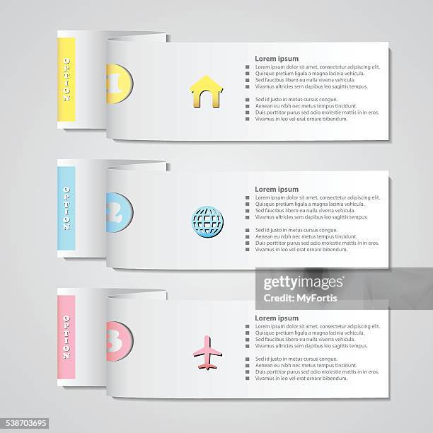 ilustrações de stock, clip art, desenhos animados e ícones de elementos de infográfico de papel - tag 1