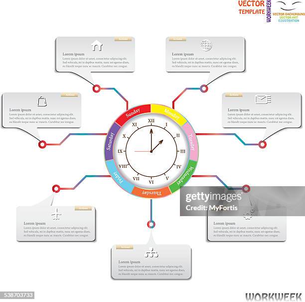 workweek concept. - tuesday tips stock illustrations