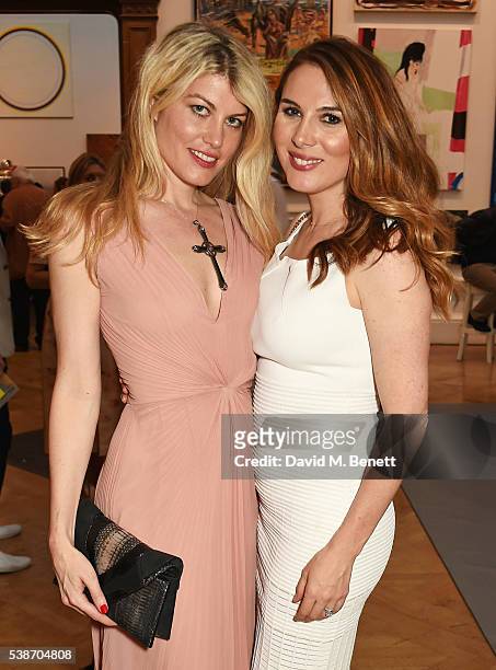Meredith Ostrom and Tonya Meli attend a VIP preview of the Royal Academy of Arts Summer Exhibition 2016 on June 7, 2016 in London, England.