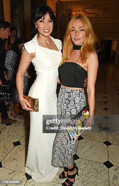 Daisy Lowe and Clara Paget attend a VIP preview of the Royal Academy of Arts Summer Exhibition 2016 on June 7, 2016 in London, England.