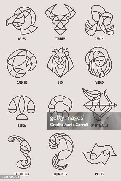 zodiac icon series - lion black and white stock illustrations