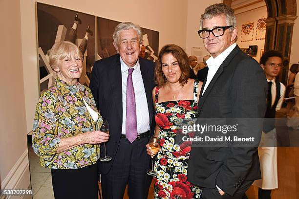 Baron Jopling, Tracey Emin and Jay Jopling attend a VIP preview of the Royal Academy of Arts Summer Exhibition 2016 on June 7, 2016 in London,...