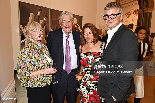 Baron Jopling, Tracey Emin and Jay Jopling attend a VIP preview of the Royal Academy of Arts Summer Exhibition 2016 on June 7, 2016 in London,...