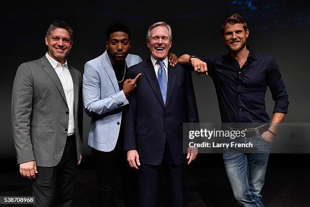 Jocko Sims, Executive Producer Steven Kane, Secretary of the Navy Ray Mabus and Travis Van Winkle introduce the TNT The Last Ship Season 3 Screening...