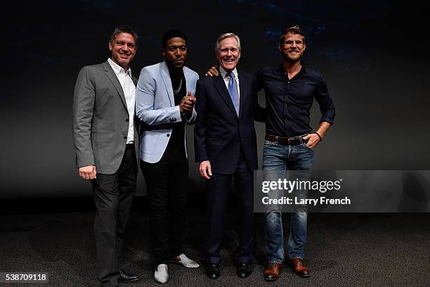 Jocko Sims, Executive Producer Steven Kane, Secretary of the Navy Ray Mabus and Travis Van Winkle introduce the TNT The Last Ship Season 3 Screening...