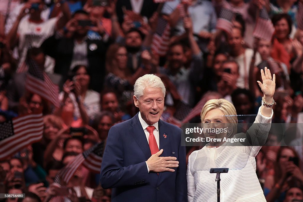 Hillary Clinton Holds Primary Night Event In Brooklyn, New York