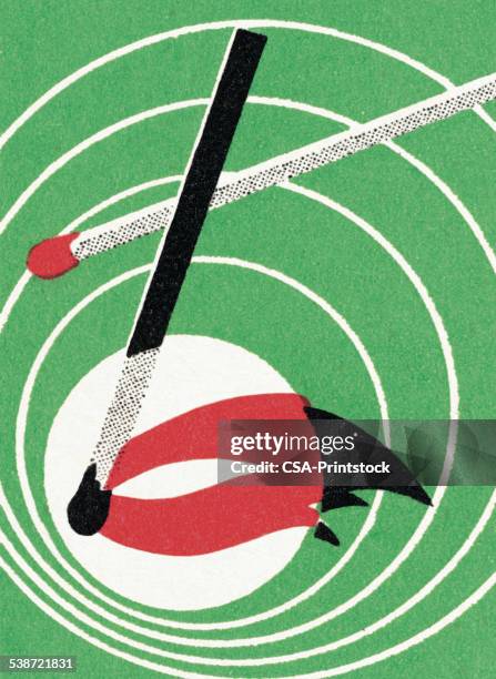 two matches - book of matches stock illustrations
