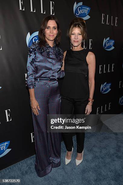 Actress Kristen Wiig and ELLE editor-in-chief Robbie Myers attend the Women In Comedy event with July cover stars Leslie Jones, Melissa McCarthy,...