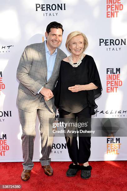 Producer Adam Tenenbaum and actress Cloris Leachman attend the premiere of "So B. It" during the 2016 Los Angeles Film Festival at Arclight Cinemas...