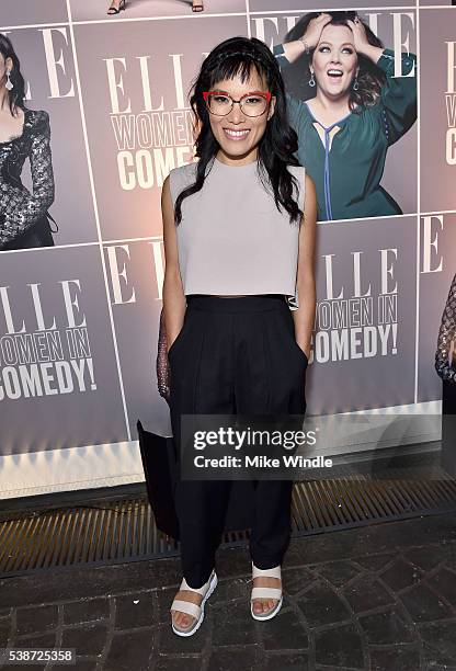 Comedian Ali Wong attends ELLE Women In Comedy event hosted by ELLE Editor-in-Chief Robbie Myers and Leslie Jones, Melissa McCarthy, Kate McKinnon...