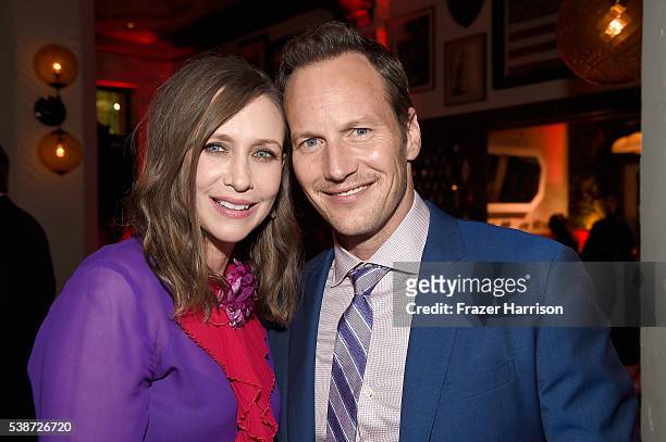 Actors Vera Farmiga and Patrick Wilson attend the after party for the premiere of "The Conjuring 2" during the 2016 Los Angeles Film Festival at the...
