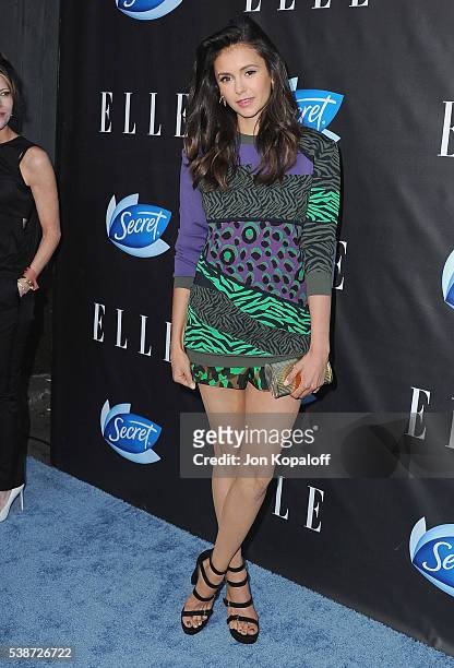 Actress Nina Dobrev arrives at ELLE Hosts Women In Comedy Event With July Cover Stars Leslie Jones, Melissa McCarthy, Kate McKinnon And Kristen Wiig...