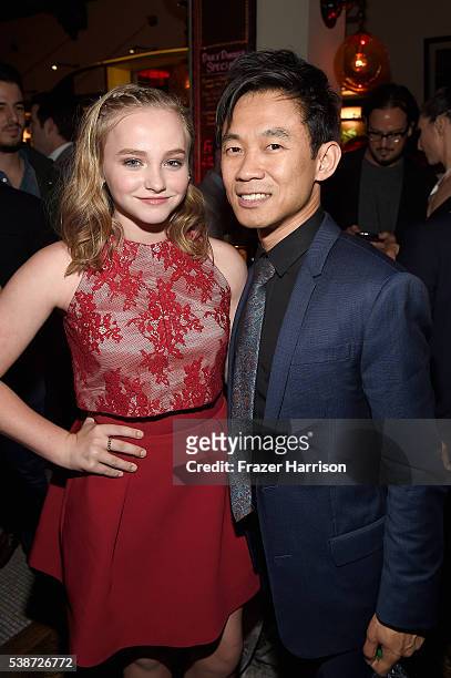 Actress Madison Wolfe and filmmaker James Wan attend the after party for the premiere of "The Conjuring 2" during the 2016 Los Angeles Film Festival...
