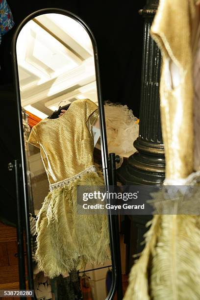 General view of the designer wear backstage ahead of the FW Trends Runway as part of the Mercedes Benz Fashion Festival Sydney 2012 at Sydney Town...