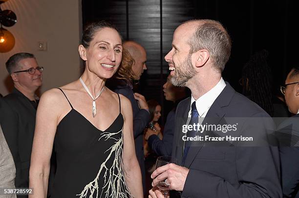 Actress Bonnie Aarons and writer David Leslie Johnson attend the after party for the premiere of "The Conjuring 2" during the 2016 Los Angeles Film...