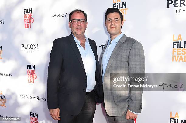 Literary Agent Jason Dravis and Producer Adam Tenenbaum attends the premiere of 'So B. It' at the Los Angeles Film Festival at Arclight Cinemas...