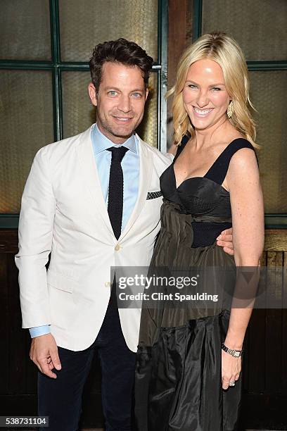 Nate Berkus and Elizabeth Grennan attend Nate Berkus and Next Generation Nepal Honor Prabal Gurung at Penthouse at the Park on June 7, 2016 in New...