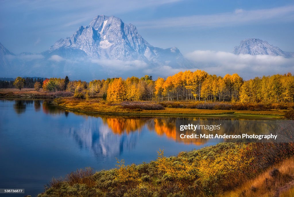 Fall Colors at Oxbow Bend, Grand Teton NP, Wyoming