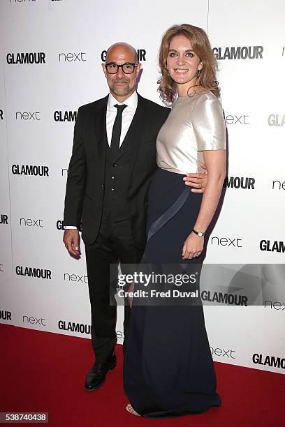 Stanley Tucci and Felicity Blunt attend the Glamour Women of the Year Awards at Berkeley Square Gardens on June 7, 2016 in London, England.