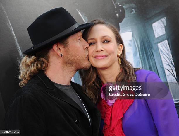 Actress Vera Farmiga and husband/musician Renn Hawkey arrive at the 2016 Los Angeles Film Festival - "The Conjuring 2" Premiere at TCL Chinese...