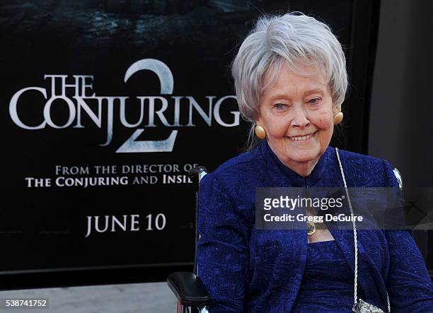 Demonologist Lorraine Warren arrives at the 2016 Los Angeles Film Festival - "The Conjuring 2" Premiere at TCL Chinese Theatre IMAX on June 7, 2016...
