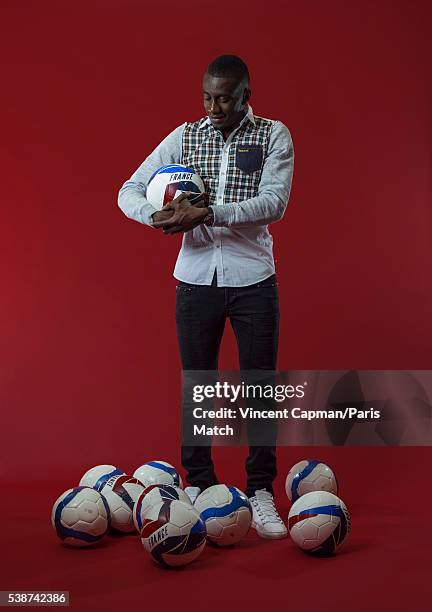 Footballer Blaise Matuidi is photographed for Paris Match on May 17, 2016 in Paris, France.